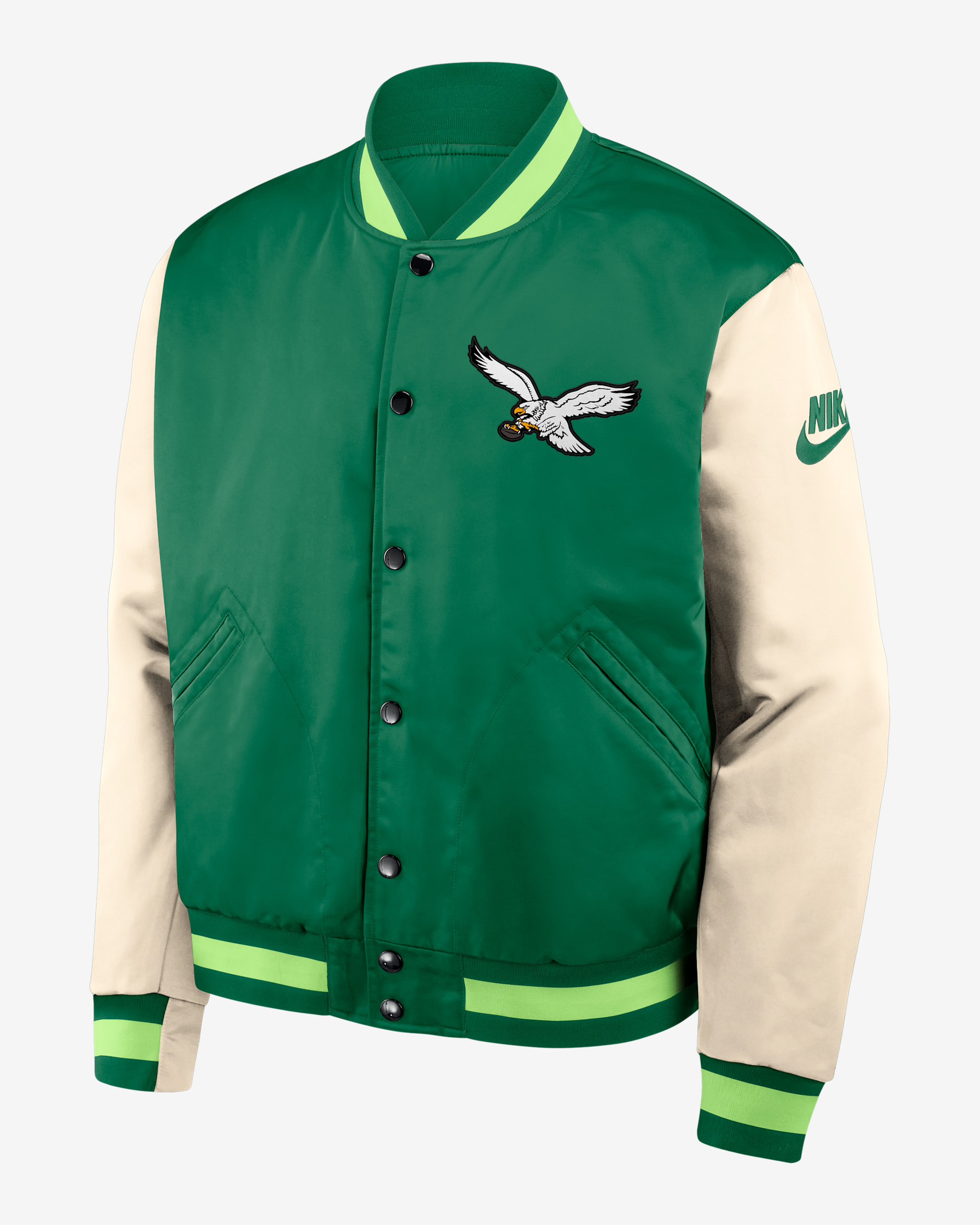 Philadelphia Eagles Rewind Legacy Men's Nike NFL Full-Snap Bomber